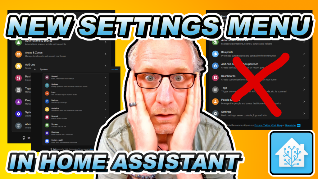 The NEW Settings Menu in Home Assistant versus the Old Configuration Menu